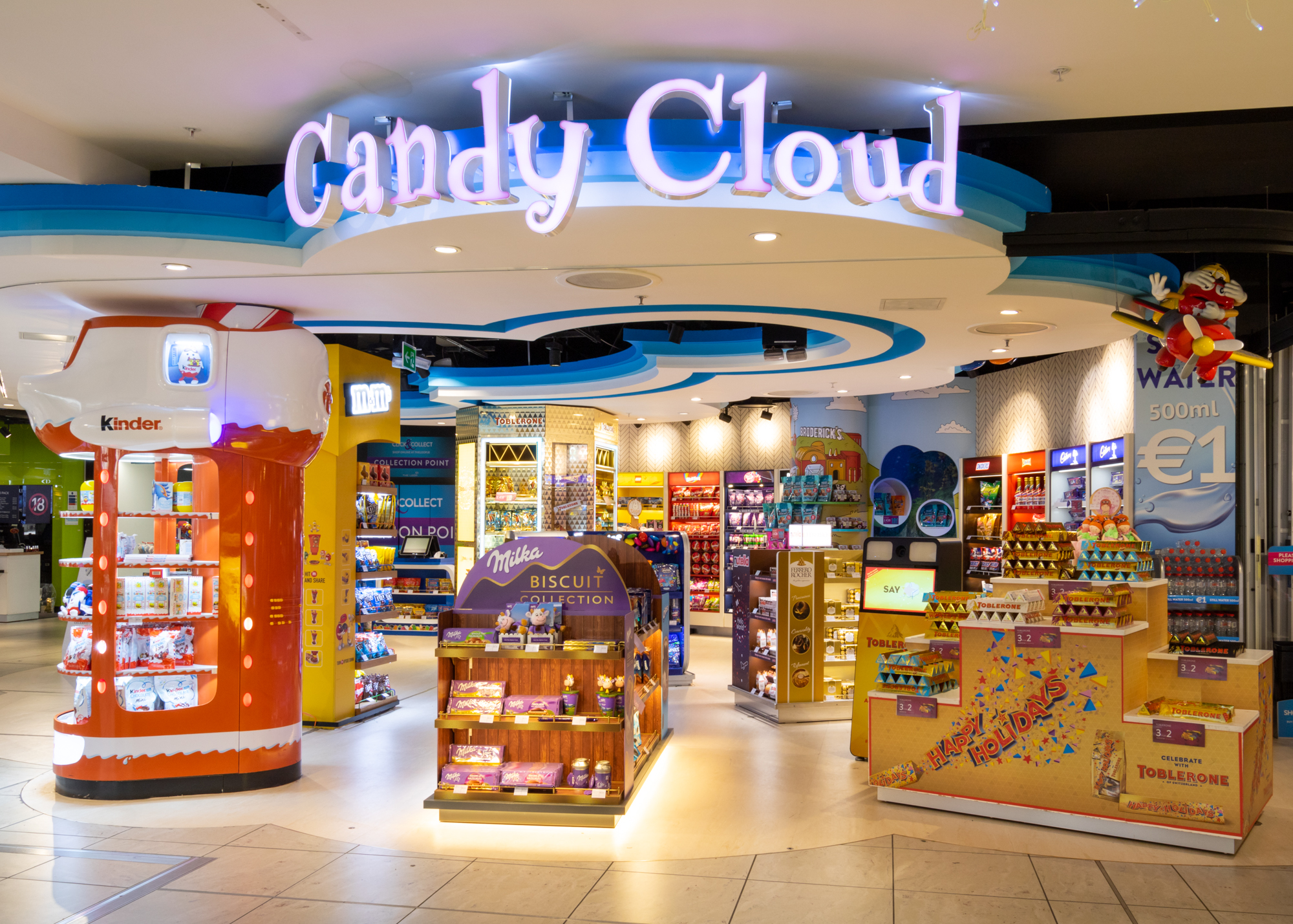 Candy Cloud duty free retail shop fit out Dublin Airport