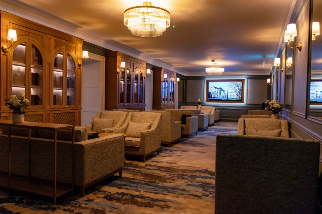 Seating area with bespoke carpet